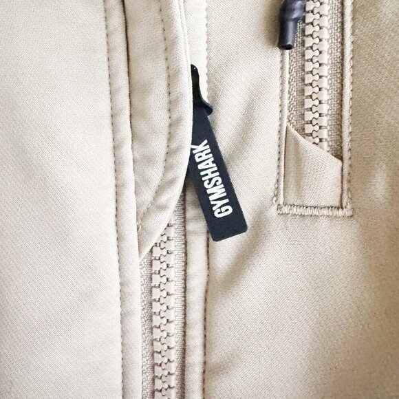Gymshark Essential Bomber Jacket Light Beige M - Picture 4 of 5